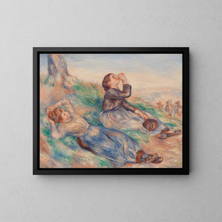Harvesters - Pierre-Auguste Renoir — framed artwork on a wall