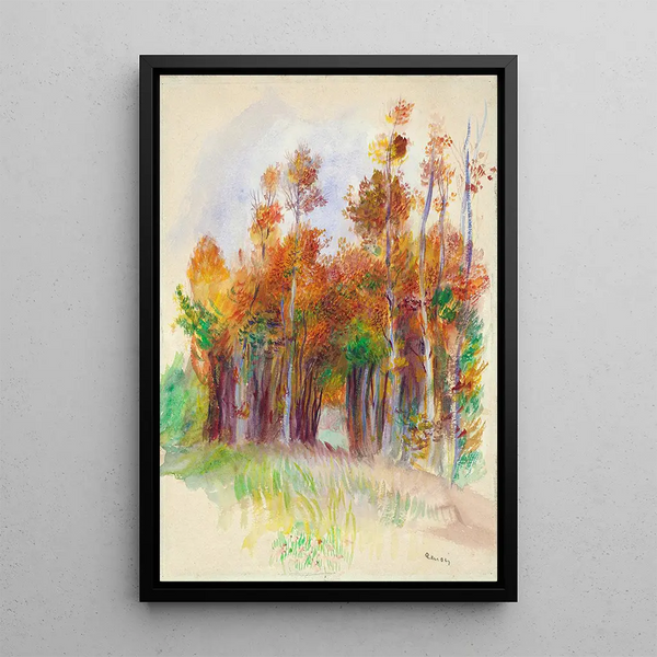 Bosquet d'arbres - Pierre-Auguste Renoir — framed artwork on a wall