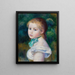 Head of Young Girl Tête de jeune fille - Pierre-Auguste Renoir — framed artwork on a wall