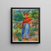 Young girl with basket - Pierre-Auguste Renoir — framed artwork on a wall