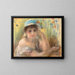 Young Girl with a Pearl - Pierre-Auguste Renoir — framed artwork on a wall