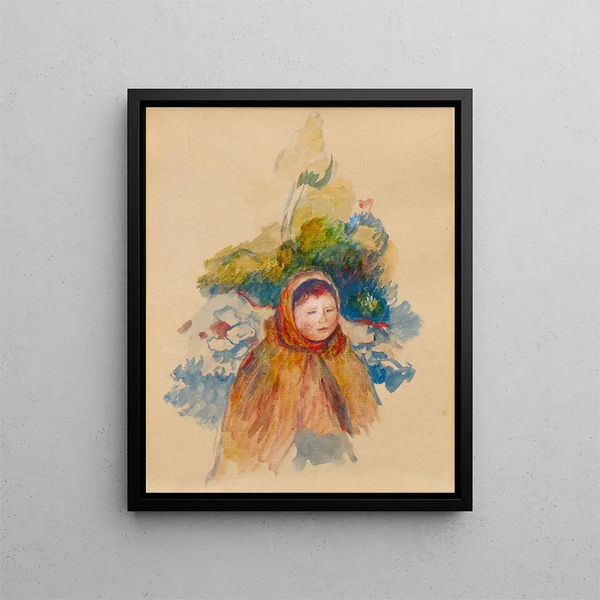 Young Peasant Woman - Pierre-Auguste Renoir — framed artwork on a wall