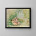 Young women in a garden - Pierre-Auguste Renoir — framed artwork on a wall