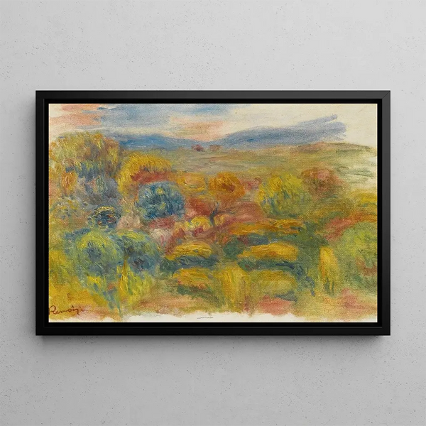 La Colline rouge - Pierre-Auguste Renoir — framed artwork on a wall