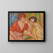 La Lecture. Deux femmes aux corsages rouge et rose - Pierre-Auguste Renoir — framed artwork on a wall