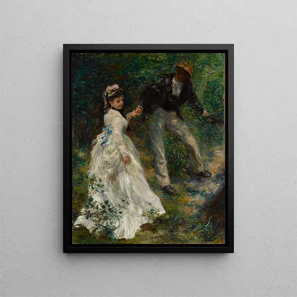 La Promenade - Pierre-Auguste Renoir — framed artwork on a wall