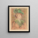 Dame au chapeau vert - Pierre-Auguste Renoir — framed artwork on a wall