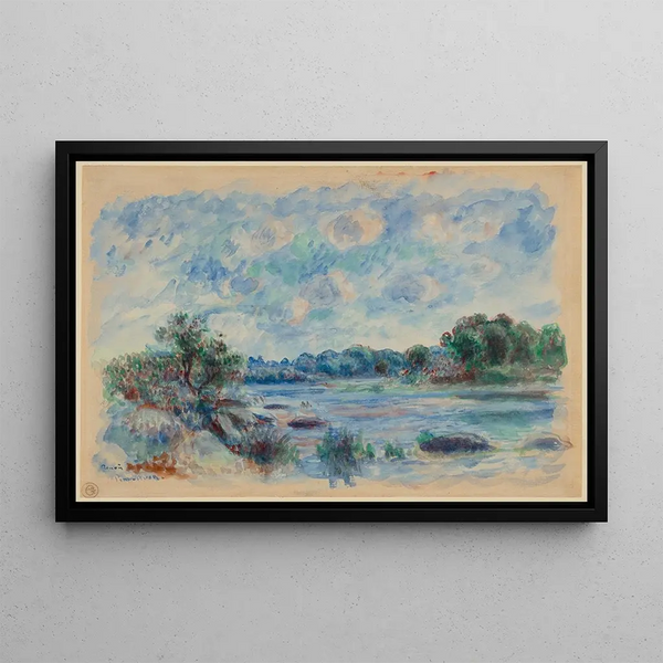 Landscape Painting at Pont-Aven - Pierre-Auguste Renoir — framed artwork on a wall