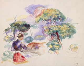 Landscape with a Girl - Pierre-Auguste Renoir — artwork view