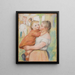 La blanchisseuse et son enfant Aline et Pierre - Pierre-Auguste Renoir — framed artwork on a wall