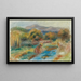 Washer in a landscape - Pierre-Auguste Renoir — framed artwork on a wall