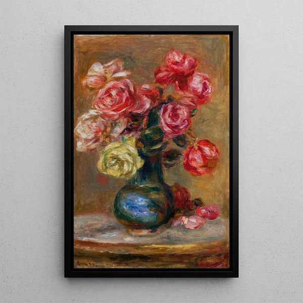 The Bouquet - Pierre-Auguste Renoir — framed artwork on a wall