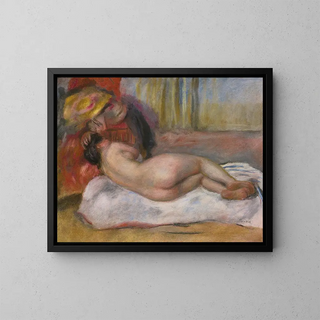 The Rest - Pierre-Auguste Renoir — framed artwork on a wall