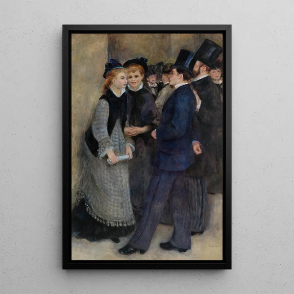 La Sortie du conservatoire - Pierre-Auguste Renoir — framed artwork on a wall
