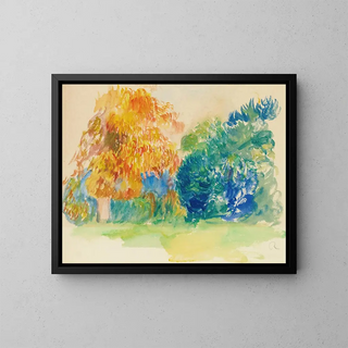 Les arbres - Pierre-Auguste Renoir — framed artwork on a wall