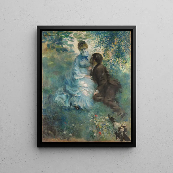 Les amoureux - Pierre-Auguste Renoir — framed artwork on a wall