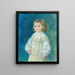 Lucie Bérard Child in White - Pierre-Auguste Renoir — framed artwork on a wall