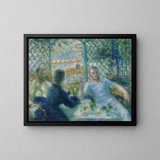 Lunch at the Restaurant Fournaise - Pierre-Auguste Renoir — framed artwork on a wall