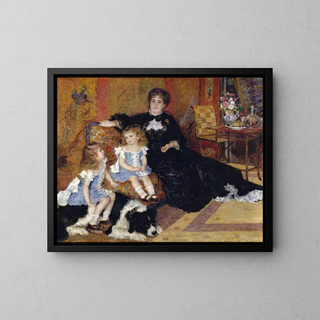Madame Georges Charpentier, Marguerite-Louise Lemonnier and her children Georgette-Berthe and Paul-Émile-Charles - Pierre-Auguste Renoir — framed artwork on a wall