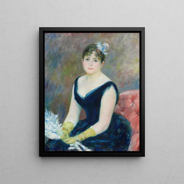 Madame Léon Clapisson - Pierre-Auguste Renoir — framed artwork on a wall