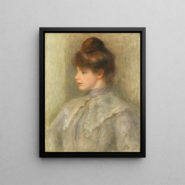 Madame Powers née Suzanne Noël - Pierre-Auguste Renoir — framed artwork on a wall