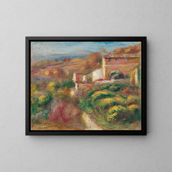 House of the Post Office - Pierre-Auguste Renoir — framed artwork on a wall