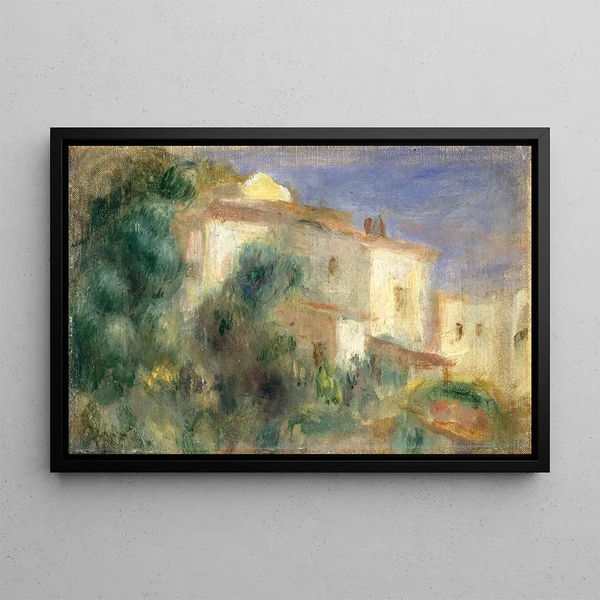 House of the Post Office Cagnes - Pierre-Auguste Renoir — framed artwork on a wall