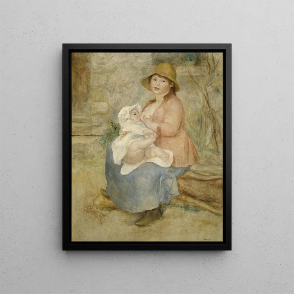 Maternity Painting - Pierre-Auguste Renoir — framed artwork on a wall