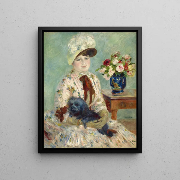 Mlle Charlotte Berthier - Pierre-Auguste Renoir — framed artwork on a wall