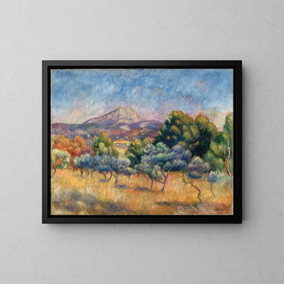 Mont Sainte-Victoire - Pierre-Auguste Renoir — framed artwork on a wall