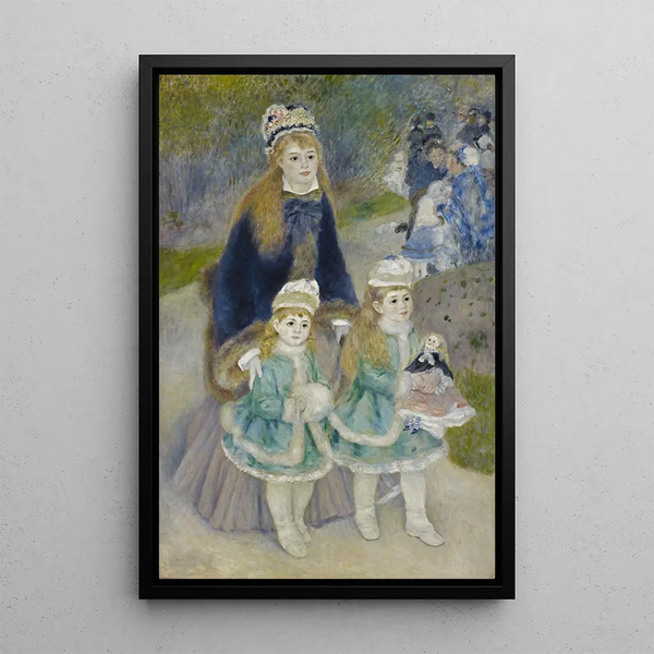 La Promenade - Pierre-Auguste Renoir — framed artwork on a wall