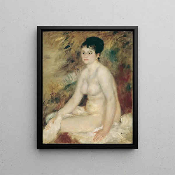After the Bath - Pierre-Auguste Renoir — framed artwork on a wall