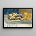 Still life with lemons and oysters - Pierre-Auguste Renoir — framed artwork on a wall