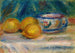 Still life: three lemons and a cup - Pierre-Auguste Renoir — artwork view