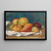 Still life with apples and pear - Pierre-Auguste Renoir — framed artwork on a wall