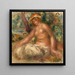 Nude Sitting - Pierre-Auguste Renoir — framed artwork on a wall