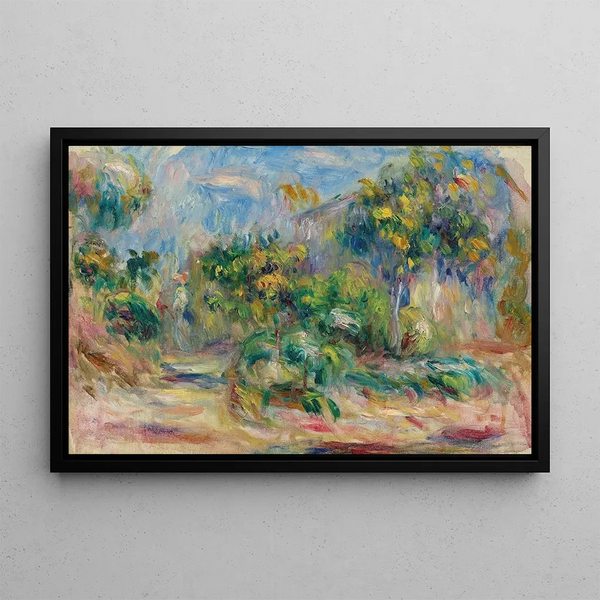 Landscape with Trees - Pierre-Auguste Renoir — framed artwork on a wall
