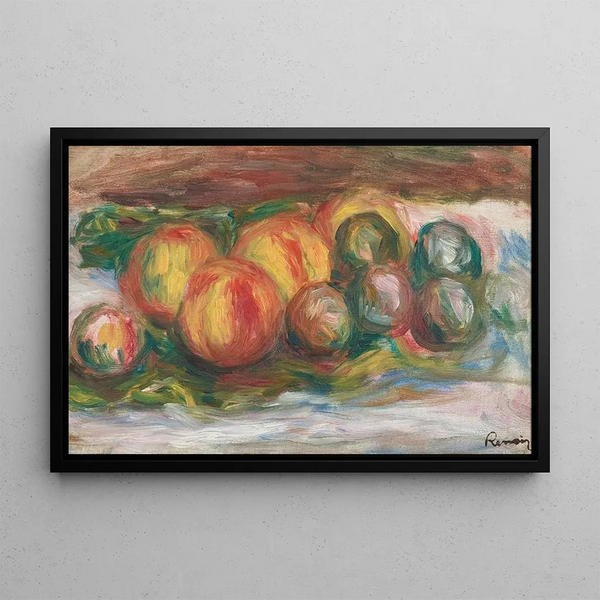 Peaches and Plums - Pierre-Auguste Renoir — framed artwork on a wall