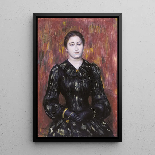 Portrait of Mme Paulin - Pierre-Auguste Renoir — framed artwork on a wall