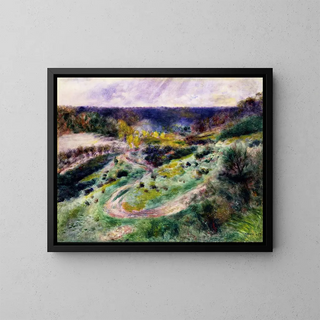 Road to Wargemont - Pierre-Auguste Renoir — framed artwork on a wall