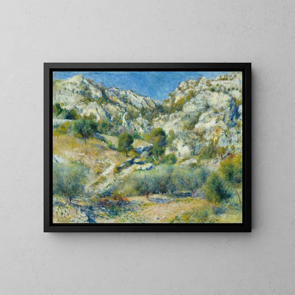 Rochers à l'Estaque - Pierre-Auguste Renoir — framed artwork on a wall