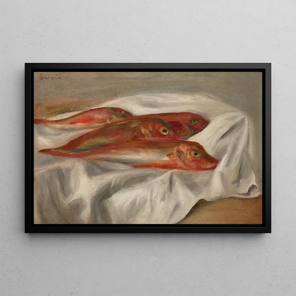 Rougets grondins - Pierre-Auguste Renoir — framed artwork on a wall