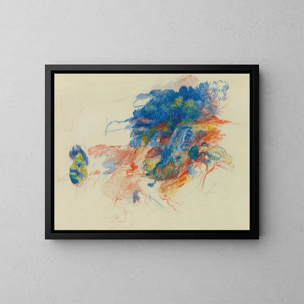 Route de Cagnes - Pierre-Auguste Renoir — framed artwork on a wall