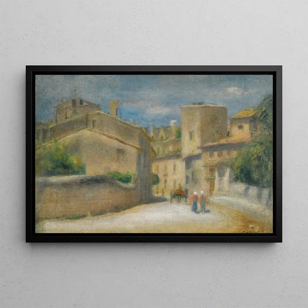 Rue à Villeneuve-lès-Avignon - Pierre-Auguste Renoir — framed artwork on a wall