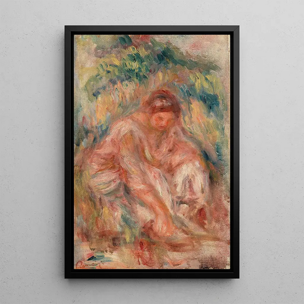 Sketch of a woman - Pierre-Auguste Renoir — framed artwork on a wall