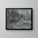 Snowy Landscape Painting - Pierre-Auguste Renoir — framed artwork on a wall