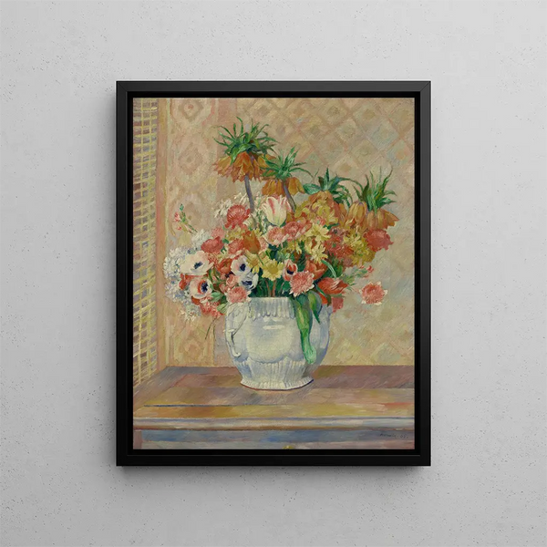 Nature morte aux fleurs - Pierre-Auguste Renoir — framed artwork on a wall