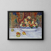 Still life with peaches - Pierre-Auguste Renoir — framed artwork on a wall