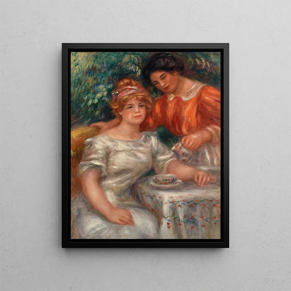 L'heure du thé - Pierre-Auguste Renoir — framed artwork on a wall