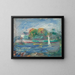 The Blue River - Pierre-Auguste Renoir — framed artwork on a wall
